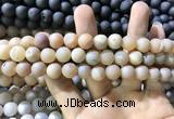 CAA1312 15.5 inches 10mm round matte plated druzy agate beads