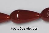 CAA134 15.5 inches 15*30mm teardrop red agate gemstone beads