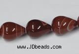 CAA135 15.5 inches 8*16mm teardrop red agate gemstone beads