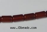 CAA138 15.5 inches 7*12mm column red agate gemstone beads