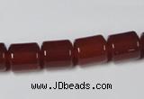 CAA139 15.5 inches 9*12mm column red agate gemstone beads