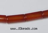 CAA140 15.5 inches 8*18mm column red agate gemstone beads