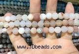 CAA1401 15.5 inches 8mm round matte druzy agate beads