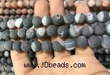 CAA1440 15.5 inches 12mm round matte druzy agate beads