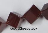 CAA149 15.5 inches 12*12mm cube red agate gemstone beads