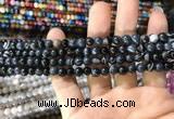 CAA1542 15.5 inches 4mm round banded agate beads wholesale