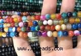 CAA1603 15.5 inches 6mm round banded agate beads wholesale