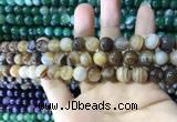 CAA1616 15.5 inches 8mm round banded agate beads wholesale