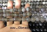 CAA1633 15.5 inches 12mm faceted round banded agate beads