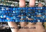 CAA1665 15.5 inches 6mm faceted round banded agate beads