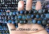 CAA1790 15 inches 10mm faceted round fire crackle agate beads