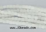 CAA18 15.5 inches 4*4mm cube white agate gemstone beads wholesale