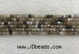 CAA1810 15.5 inches 4mm round banded agate gemstone beads