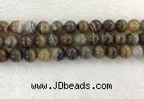 CAA1825 15.5 inches 14mm round banded agate gemstone beads