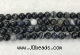 CAA1835 15.5 inches 14mm round banded agate gemstone beads