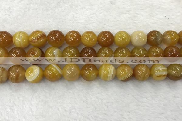 CAA1856 15.5 inches 16mm round banded agate gemstone beads