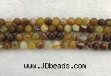 CAA1862 15.5 inches 8mm round banded agate gemstone beads