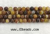 CAA1863 15.5 inches 10mm round banded agate gemstone beads