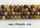 CAA1864 15.5 inches 12mm round banded agate gemstone beads