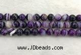 CAA1874 15.5 inches 12mm round banded agate gemstone beads