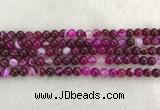 CAA1881 15.5 inches 6mm round banded agate gemstone beads