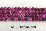 CAA1883 15.5 inches 10mm round banded agate gemstone beads