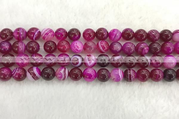 CAA1883 15.5 inches 10mm round banded agate gemstone beads