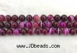 CAA1884 15.5 inches 12mm round banded agate gemstone beads