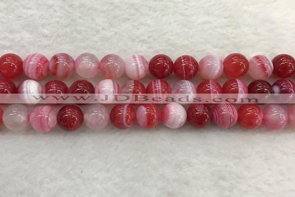 CAA1894 15.5 inches 12mm round banded agate gemstone beads