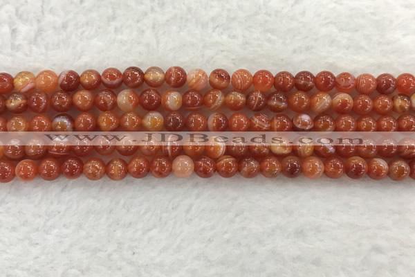 CAA1901 15.5 inches 6mm round banded agate gemstone beads