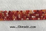 CAA1910 15.5 inches 4mm round banded agate gemstone beads