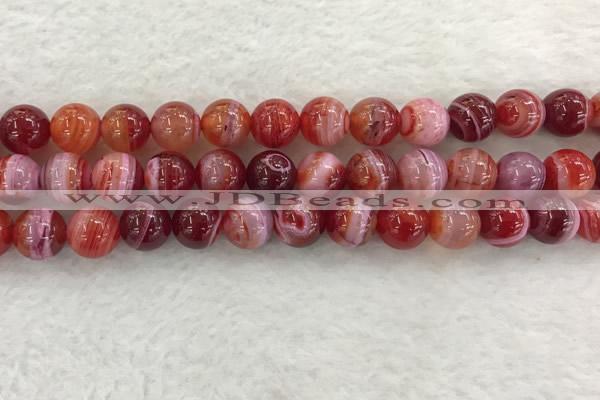 CAA1924 15.5 inches 12mm round banded agate gemstone beads