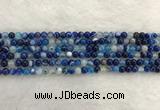 CAA1930 15.5 inches 4mm round banded agate gemstone beads