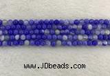 CAA1940 15.5 inches 4mm round banded agate gemstone beads