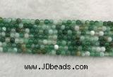 CAA2000 15.5 inches 4mm round banded agate gemstone beads