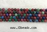 CAA2042 15.5 inches 8mm round banded agate gemstone beads