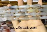 CAA2061 15.5 inches 10*30mm teardrop agate beads wholesale