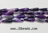 CAA2071 15.5 inches 10*30mm teardrop agate beads wholesale