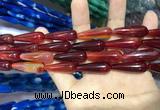 CAA2074 15.5 inches 10*30mm teardrop agate beads wholesale