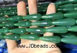 CAA2105 15.5 inches 10*30mm faceted teardrop agate beads