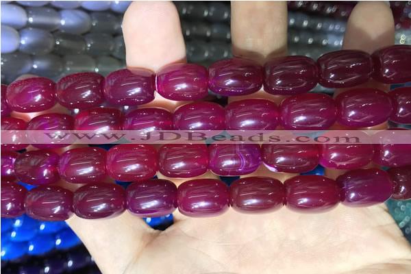 CAA2117 15.5 inches 10*14mm drum agate beads wholesale