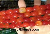 CAA2118 15.5 inches 10*14mm drum agate beads wholesale