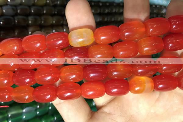 CAA2118 15.5 inches 10*14mm drum agate beads wholesale