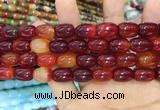 CAA2120 15.5 inches 10*14mm drum agate beads wholesale