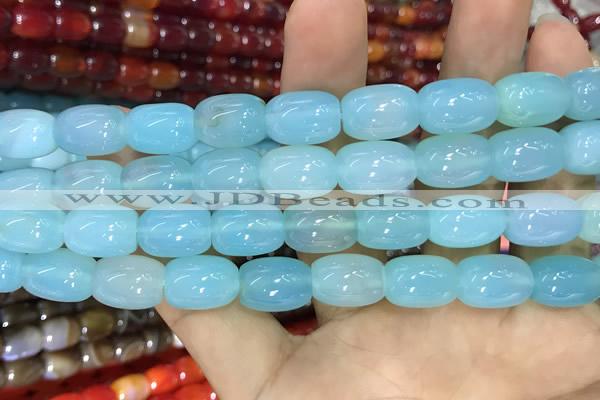 CAA2121 15.5 inches 10*14mm drum agate beads wholesale