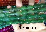 CAA2125 15.5 inches 10*14mm drum agate beads wholesale