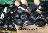 CAA2183 15.5 inches 18*25mm oval banded agate beads wholesale