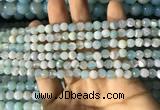 CAA2239 15.5 inches 4mm faceted round banded agate beads