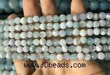 CAA2240 15.5 inches 6mm faceted round banded agate beads