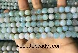 CAA2241 15.5 inches 8mm faceted round banded agate beads